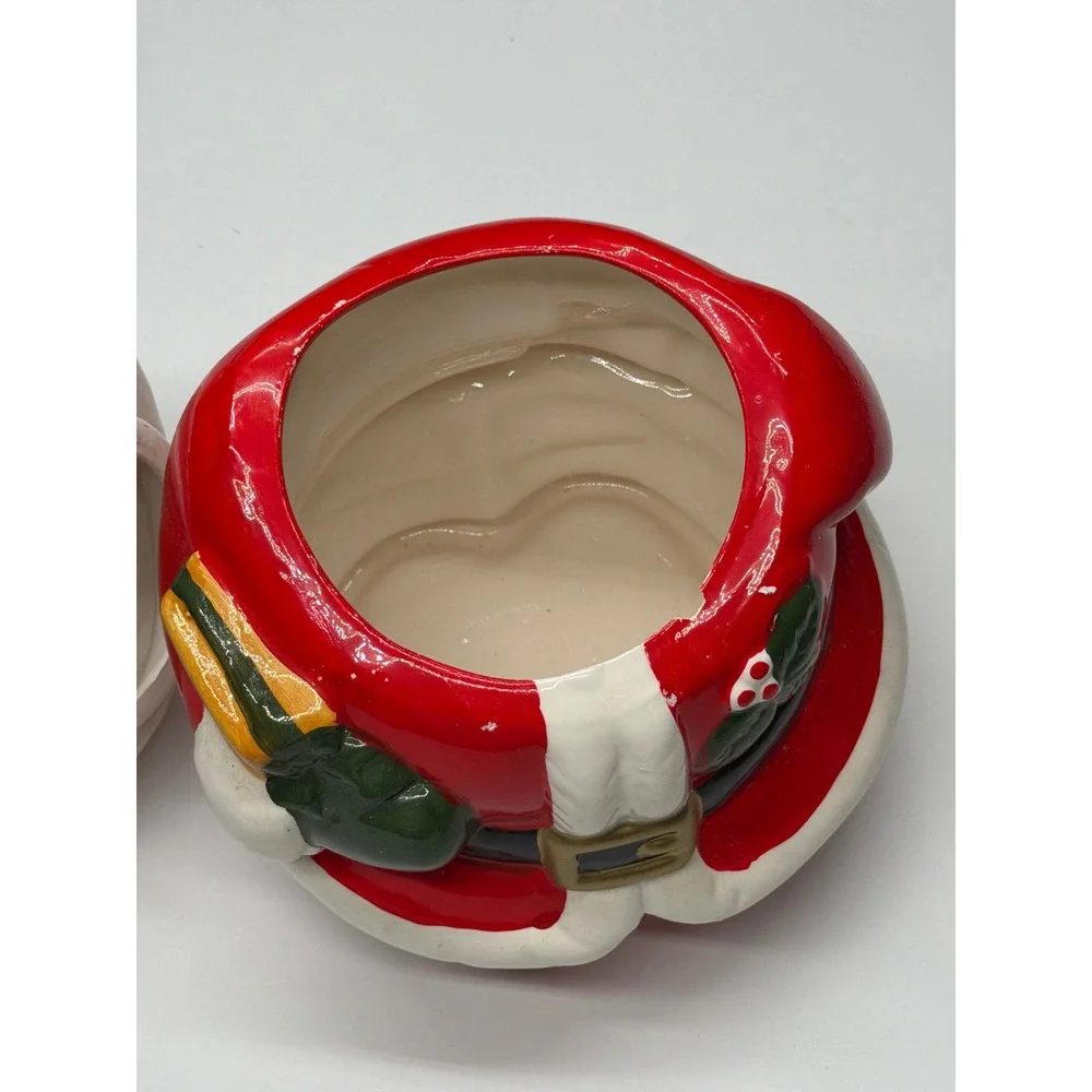 OGGI Funtime Ceramic Cookie‎ Jar St Nick Santa Claus Christmas Holiday